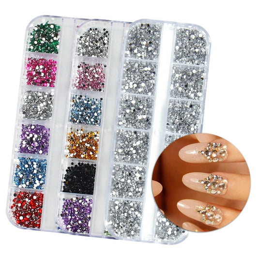 Nailpop 3000Pcs Rhinestone Nail Art Kit - Dazzling Diamonds for 3D Decoration