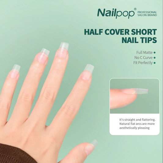 Elevate Your Nail Extensions with NAILPOP Short False Nail Tips Set